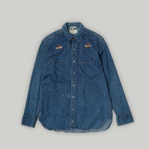 Polo Western Embroidered Denim Western Shirt