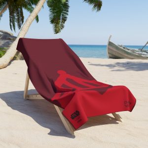 Vader Mask Beach Towel -Crimson