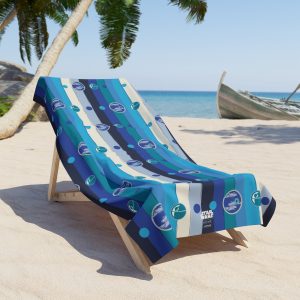 Death Star Parallels Beach Towel - Aqua