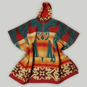 Native Patterned Reversible Poncho