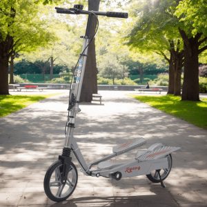 Newly Designed Fashionable Double-Wing Pedal Scooter - Foldable Two-Wheel Bicycle for Campus and Commuting, Black with Golden Accents, Wide Pedal, Super Load-Bearing, No Installation Required, Rear Disc Brake, Non-Electric, Commuter Scooter | Modern Scooter | Durable Construction, Scooter for Adults, Without Battery