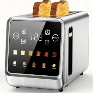 Touch screen double slice bread maker