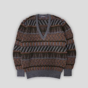 V-Neck Patterned Sweater