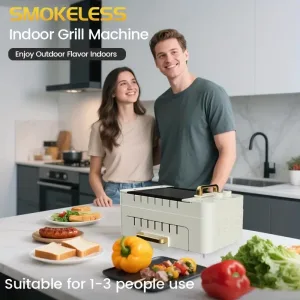 Smokeless indoor electric grill