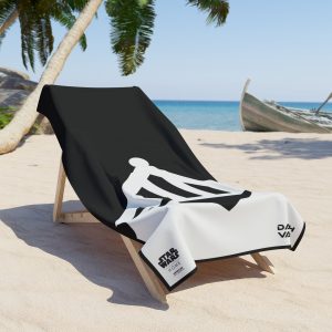Vader Mask Beach Towel - Black