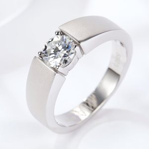 925 Sterling Silver I Carat Moissanite Ring