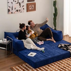Compressible sofa Apartment folding couch bed small sectional sofa foam sofa