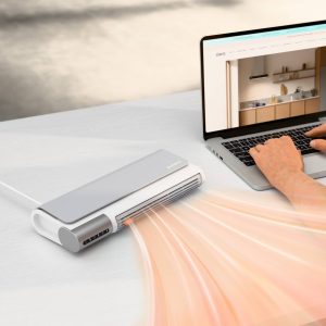 Ciarra 2-in-1 Heater & Fan | Ultra Slim, 3-Speed Wind Mode, Auto Shut-off, Anti-Scald Housing