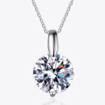 Minimalist 925 Sterling Silver Moissanite Pendant Necklace