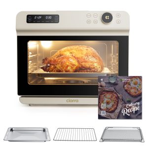 Ciarra Nosh Oven Pro | 12-In-1 Steam Oven With Air Fryer XL 1600 Watt Countertop Oven Toaster Oven 25.4QT CASO24-W