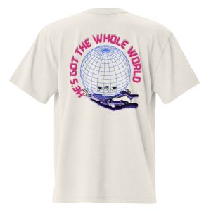 World in His Hand - Oversized Faded T-Shirt